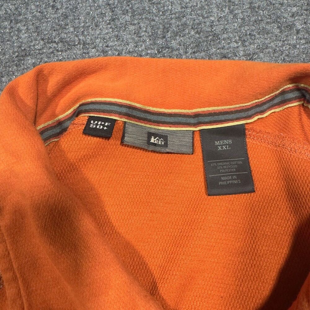 REI UPF 50+ Organic Cotton Outdoor Hiking Polo Shirt Men's XXL 2XL - Picture 4 of 6